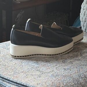 Karl Lagerfeld Black Slip-On Platforms